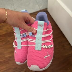 Puma Pink and Light Blue Sneakers